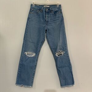 Levi’s Premium Wedgie Straight Crop Size 25